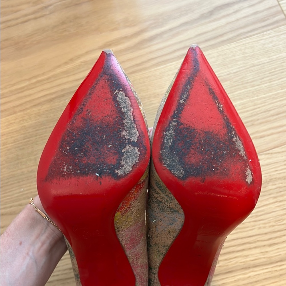 Christian Louboutin Cork Bloom Pigalle size 38 - Picture 3 of 8